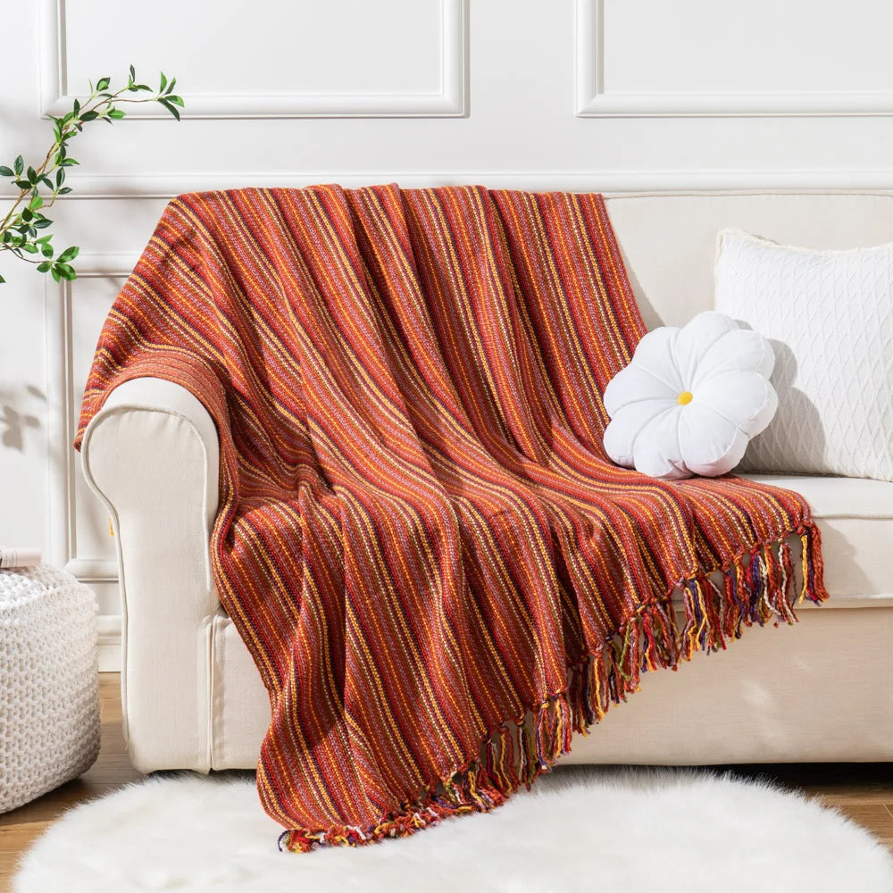 Varigated Tassel Throw-2