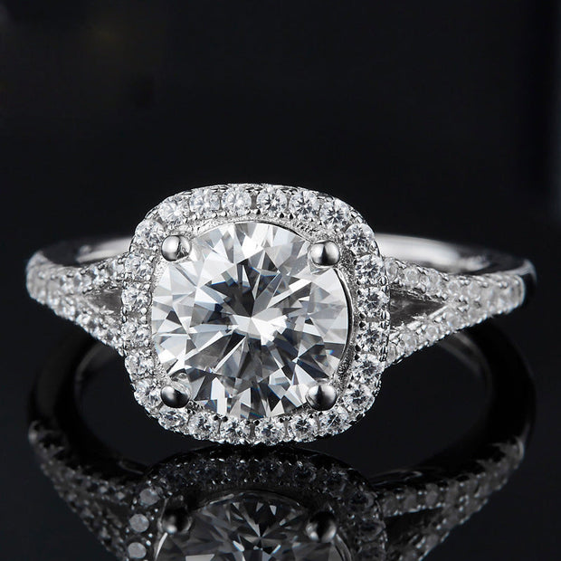 S925 Sterling Silver 3 Carat Mosonite Ring For Women - Memoriex 