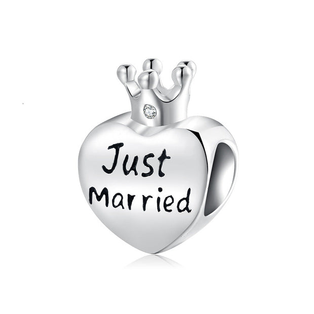 S925 Sterling Silver Sterling Silver Beads Valentine's Day Heart String Bracelet DIY Accessories - Memoriex 