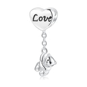 S925 Sterling Silver Sterling Silver Beads Valentine's Day Heart String Bracelet DIY Accessories - Memoriex 