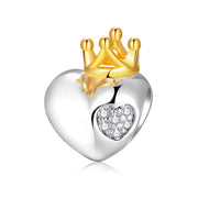 S925 Sterling Silver Sterling Silver Beads Valentine's Day Heart String Bracelet DIY Accessories - Memoriex 