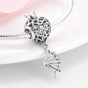 S925 Sterling Silver Sterling Silver Beads Valentine's Day Heart String Bracelet DIY Accessories - Memoriex 