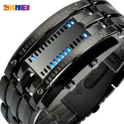 SKMEI 0953 Fashion Creative Sport Watch Women Stainless Steel Strap LED Display Watches 5Bar Waterproof Digital Watch reloj hombre - Memoriex 