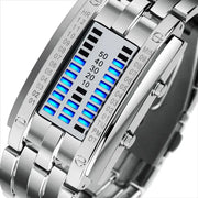SKMEI 0953 Fashion Creative Sport Watch Women Stainless Steel Strap LED Display Watches 5Bar Waterproof Digital Watch reloj hombre - Memoriex 