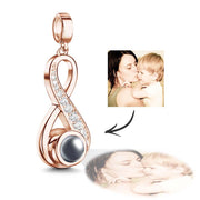 Personalised Photo Projection Necklace | Infinity Love Pendant | Custom Gift for Mum - Memoriex
