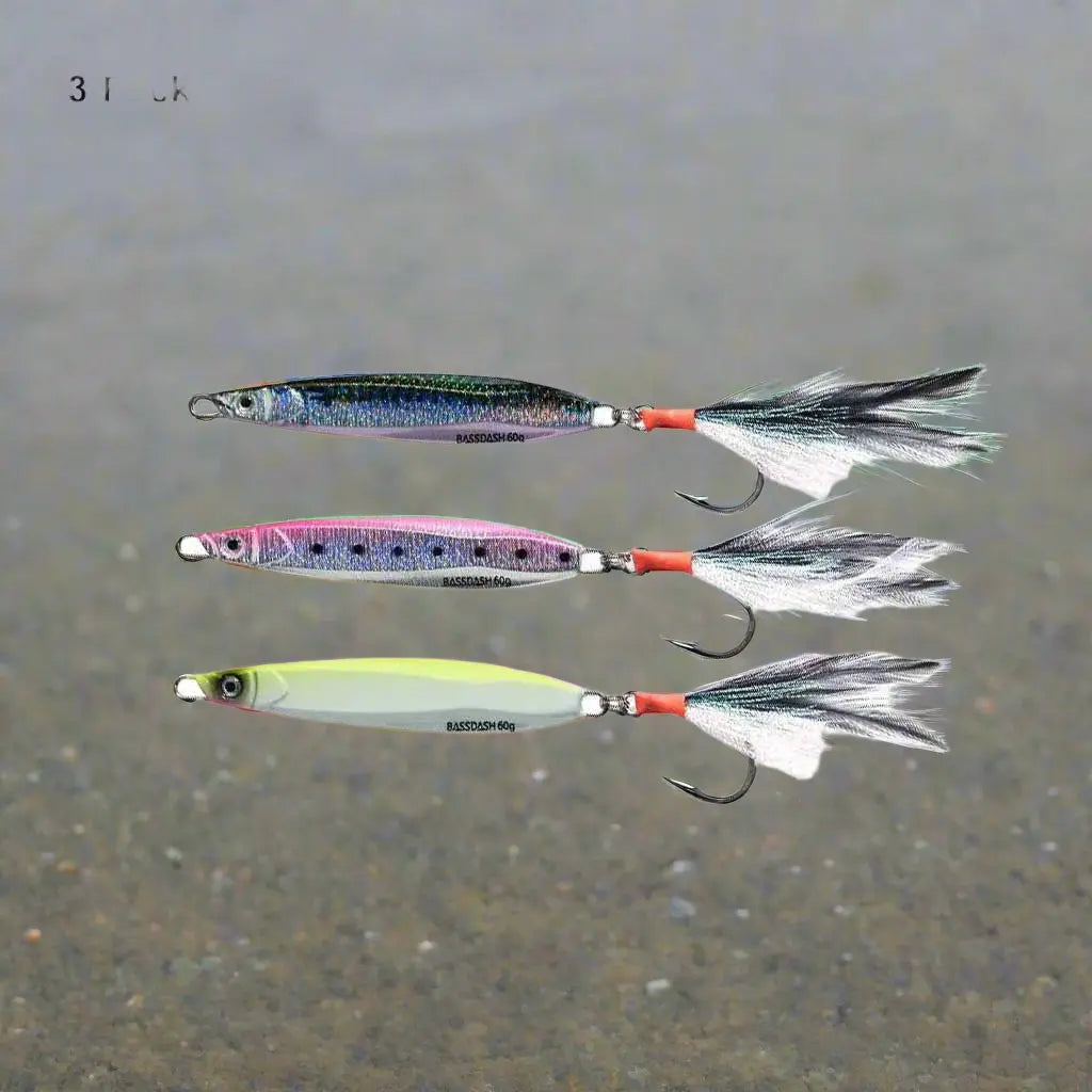 3-Pack STIX Casting Vertical Slow Jigging Lures with Mustad Hooks-0