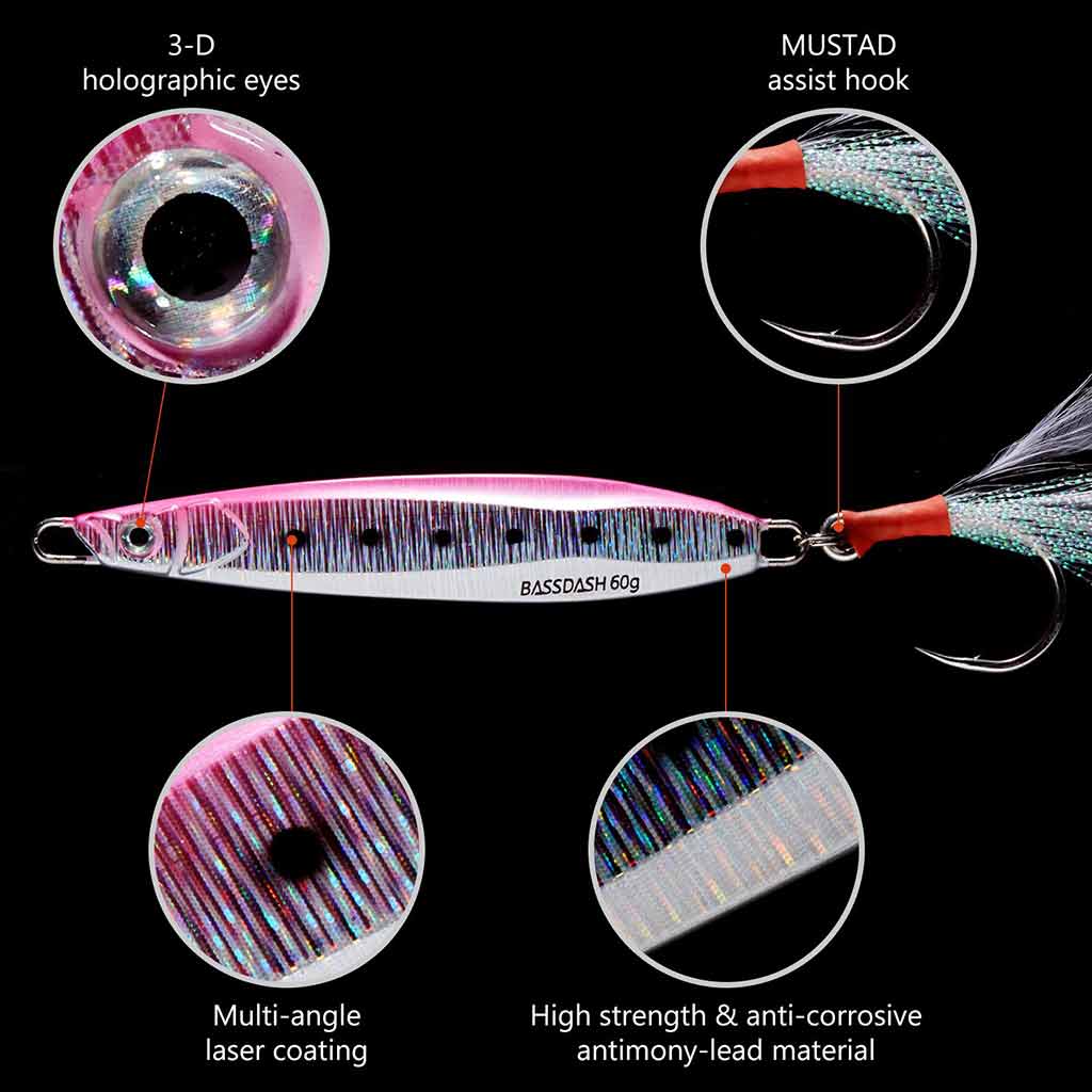 3-Pack STIX Casting Vertical Slow Jigging Lures with Mustad Hooks-4