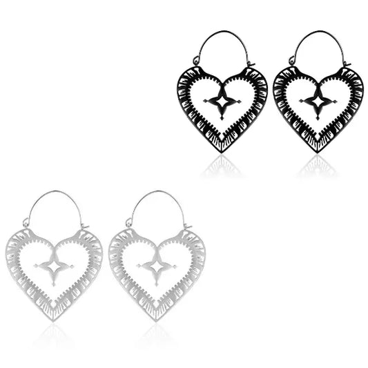 Sacred Heart Hoop Earrings - Memoriex