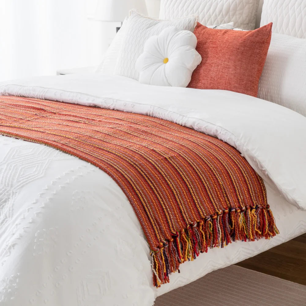 Varigated Tassel Throw-3