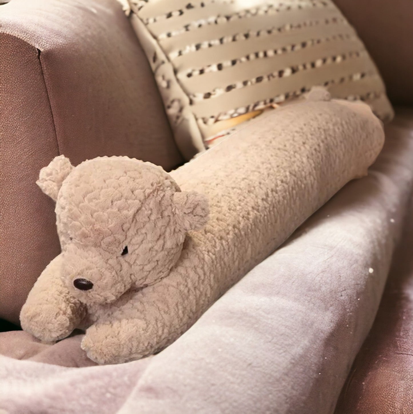 Bunny and Bear Long Sleeping Pillow-1