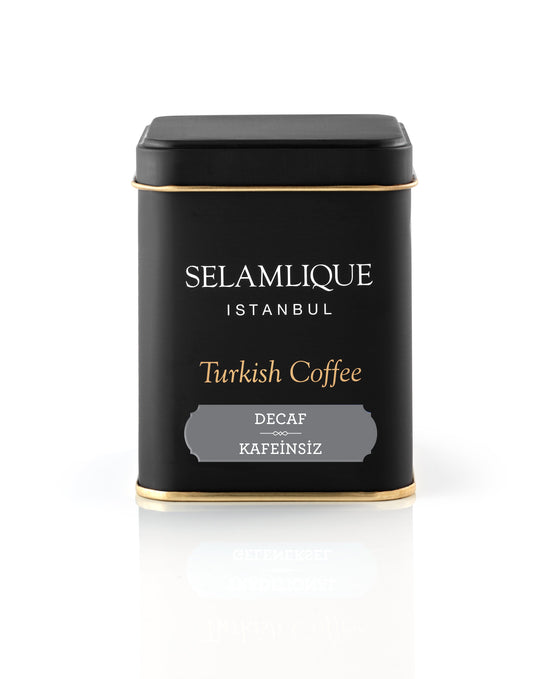 Selamlique Decaffeinated Roasted Ground Turkish Coffee, Turkish Decaf Fine Grind Coffee, 1 Box of 125g-0