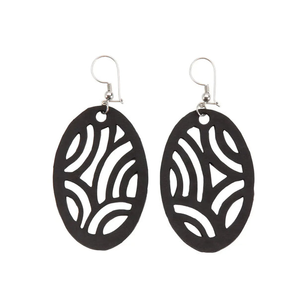 Seraphine (I) Recycled Rubber Earrings - Memoriex 