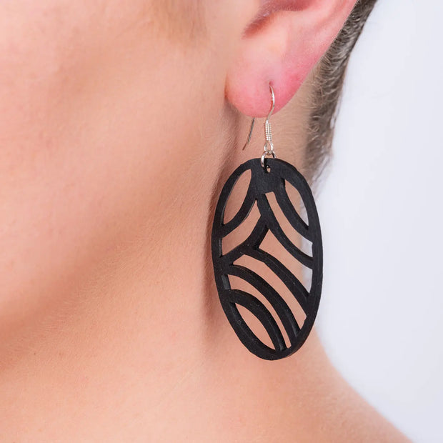 Seraphine (I) Recycled Rubber Earrings - Memoriex 