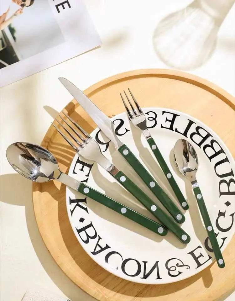 Set Of 10 Pcs French Dopamine Flatware - Bistrot Style Cutlery Silverware Set ( $3.99 Each )-3