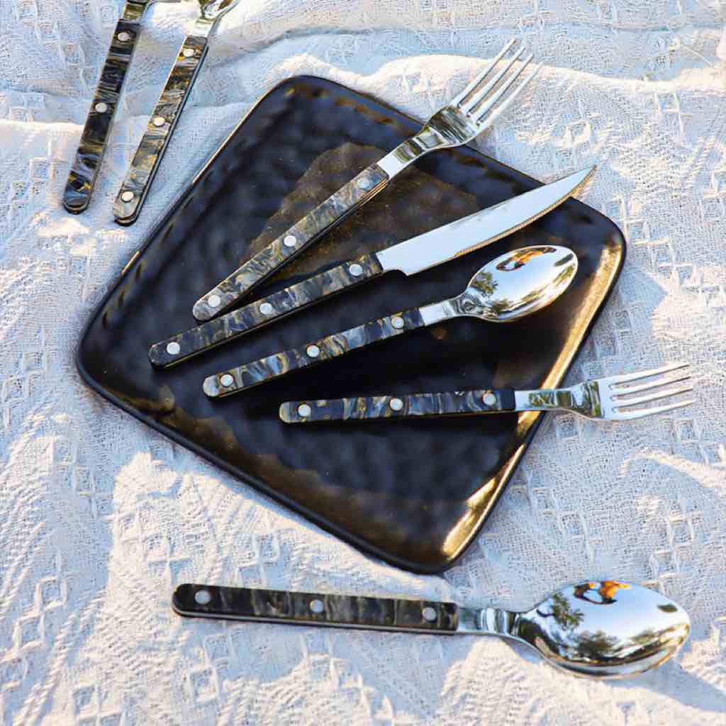 Set Of 10 Pcs Modern French Flatware - Bistrot Style Cutlery Silverware Set ( $4.9 Each )-2