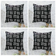 Set of 2 / 4 African Print | 40x40cm | Mudcloth Boho Cushion Cover 100% Cotton Wax Ankara Fabric-0