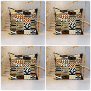 Set of 2 / 4 African Print | 40x40cm | Mudcloth Boho Cushion Cover 100% Cotton Wax Ankara Fabric-0