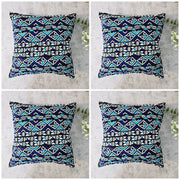 Set of 2 / 4 African Print | 40x40cm | Mudcloth Boho Cushion Cover 100% Cotton Wax Ankara Fabric-0