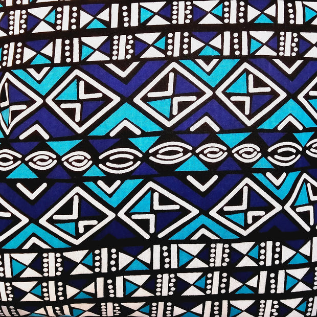 Set of 2 / 4 African Print | 40x40cm | Mudcloth Boho Cushion Cover 100% Cotton Wax Ankara Fabric-4