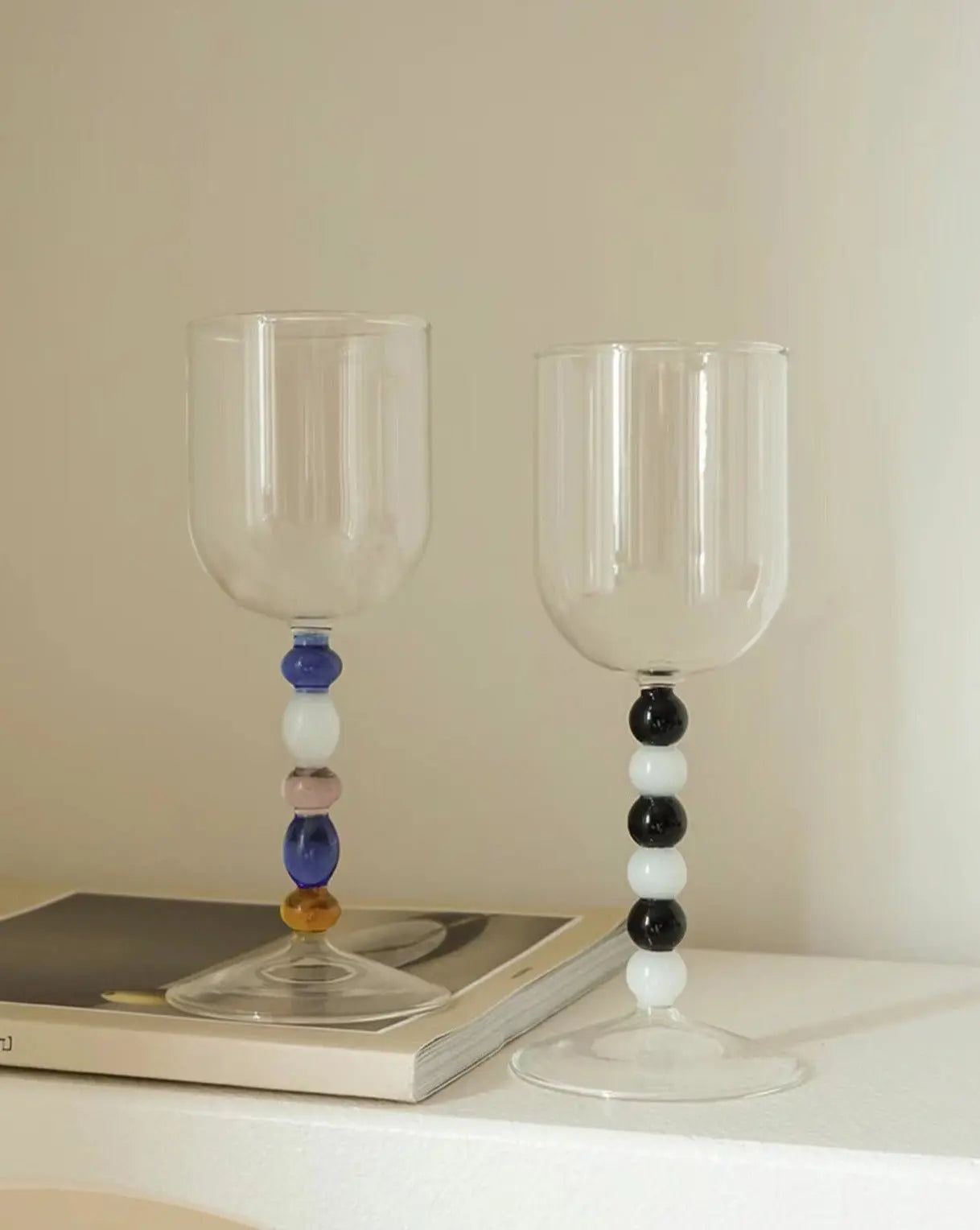 Set of 2 Pcs Gemstone Bordeaux Wine Glasses Set ( $24.9 each ) - Goblets for Red or White Wine-1