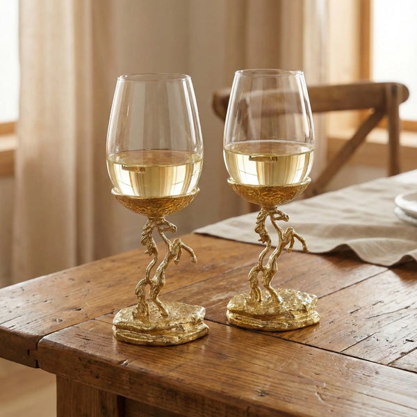 Set of 2/Set of 4 - Stallion Wine Glasses-0