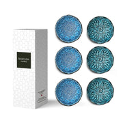 Set of 6 Ceramic Dip Bowls – Iznik, Aegean Whirl – 8cm-4