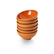 Set of 6 Terracotta Dip Bowls – Ruabon, Mixed Glazes – 8cm-2