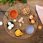 Set of 6 Terracotta Dip Bowls – Ruabon, Mixed Glazes – 8cm-4