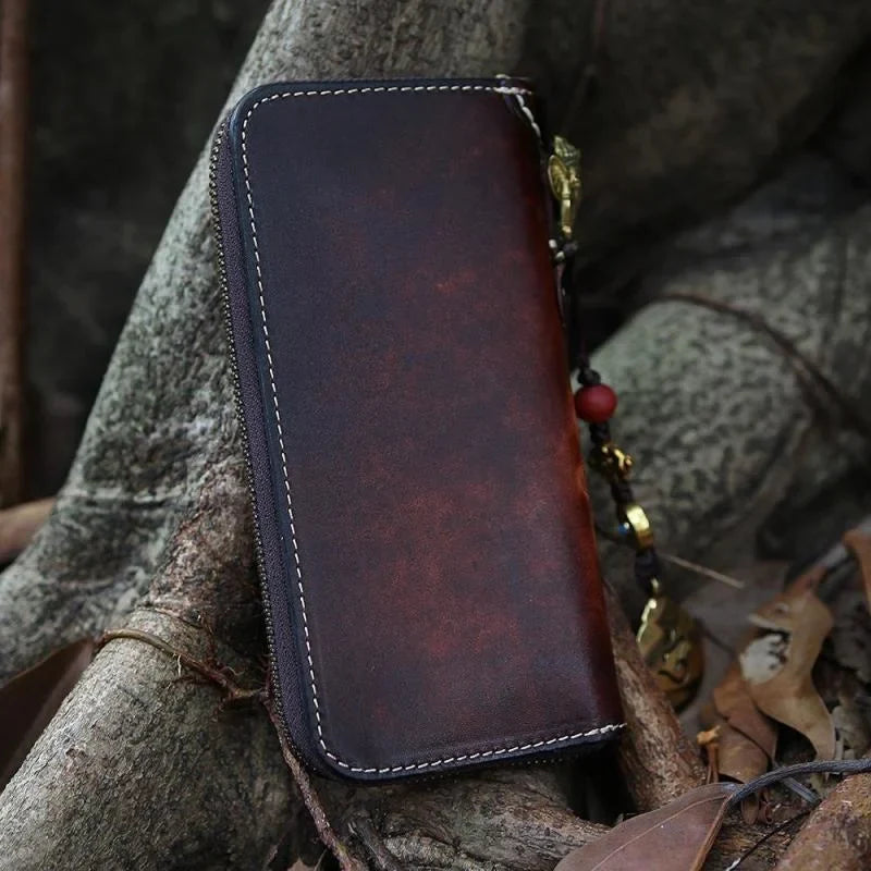 Handmade Leather Ganesha Embossed Wallet-1