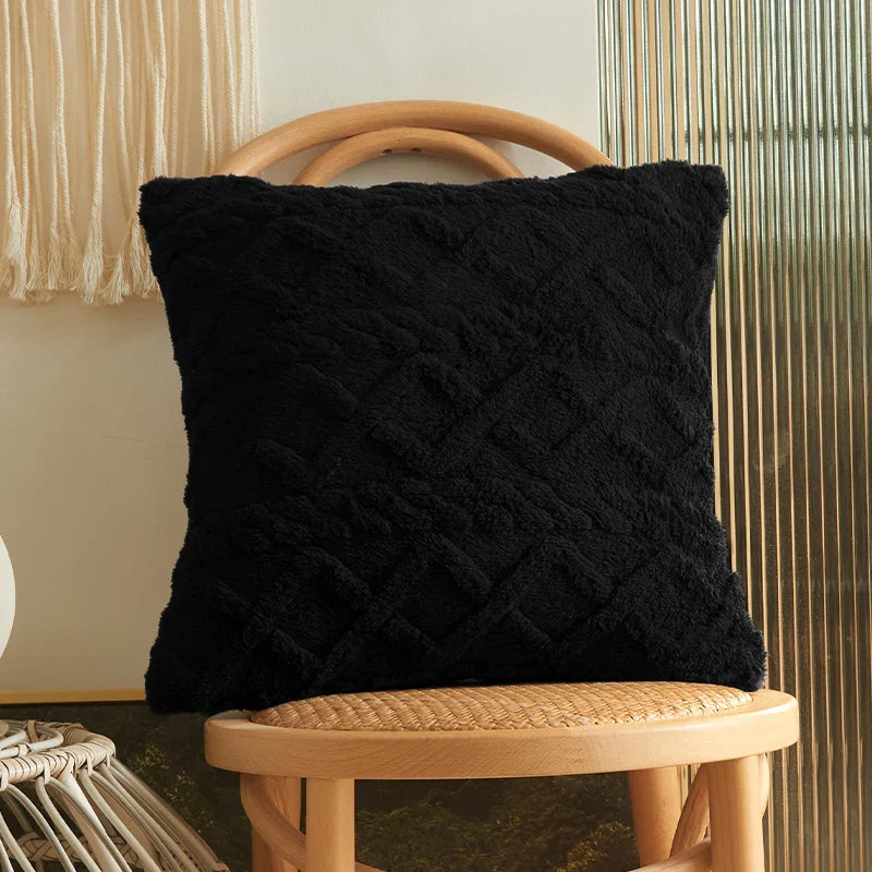 Twist Knitting Plush Pillow Case-5