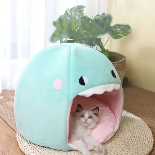 Shark Shape Cat Bed-0