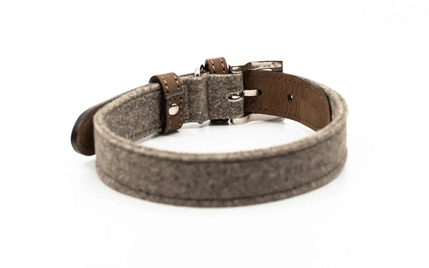 “Sherbourne” Fabric & Leather Dog Collar – by Ralph & Co - Memoriex