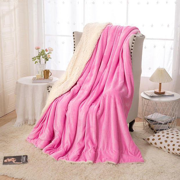 Sherpa Lambswool Thickened Double Layer Flannel Blanket - Memoriex 