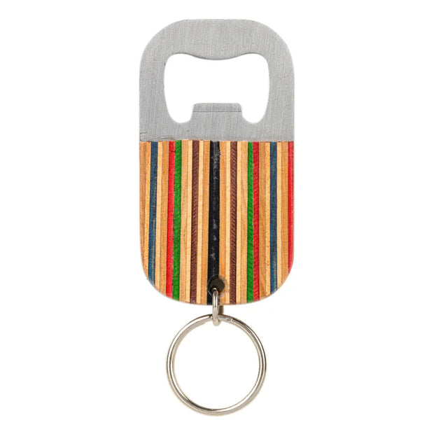Shredwood Recycled Skateboard Bottle Opener Keyring (2 Sizes)-1