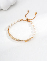 Silk Ribbon Pearl Bracelet-0