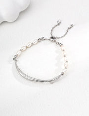 Silk Ribbon Pearl Bracelet-1