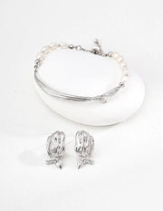 Silk Ribbon Pearl Bracelet-3