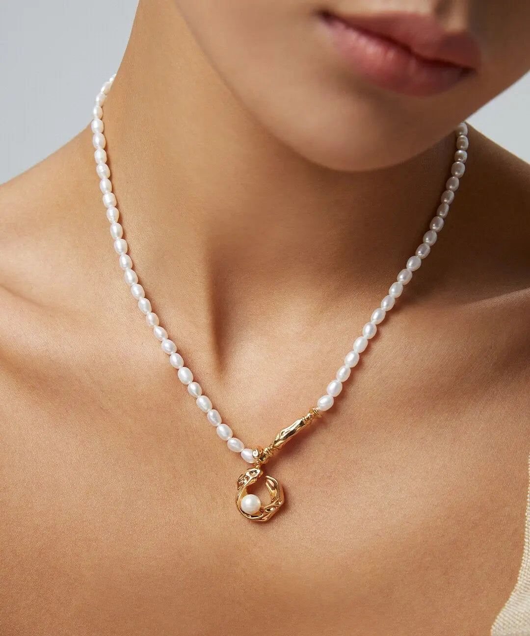 Silk Scarf Design Style Pearl Necklace - Memoriex