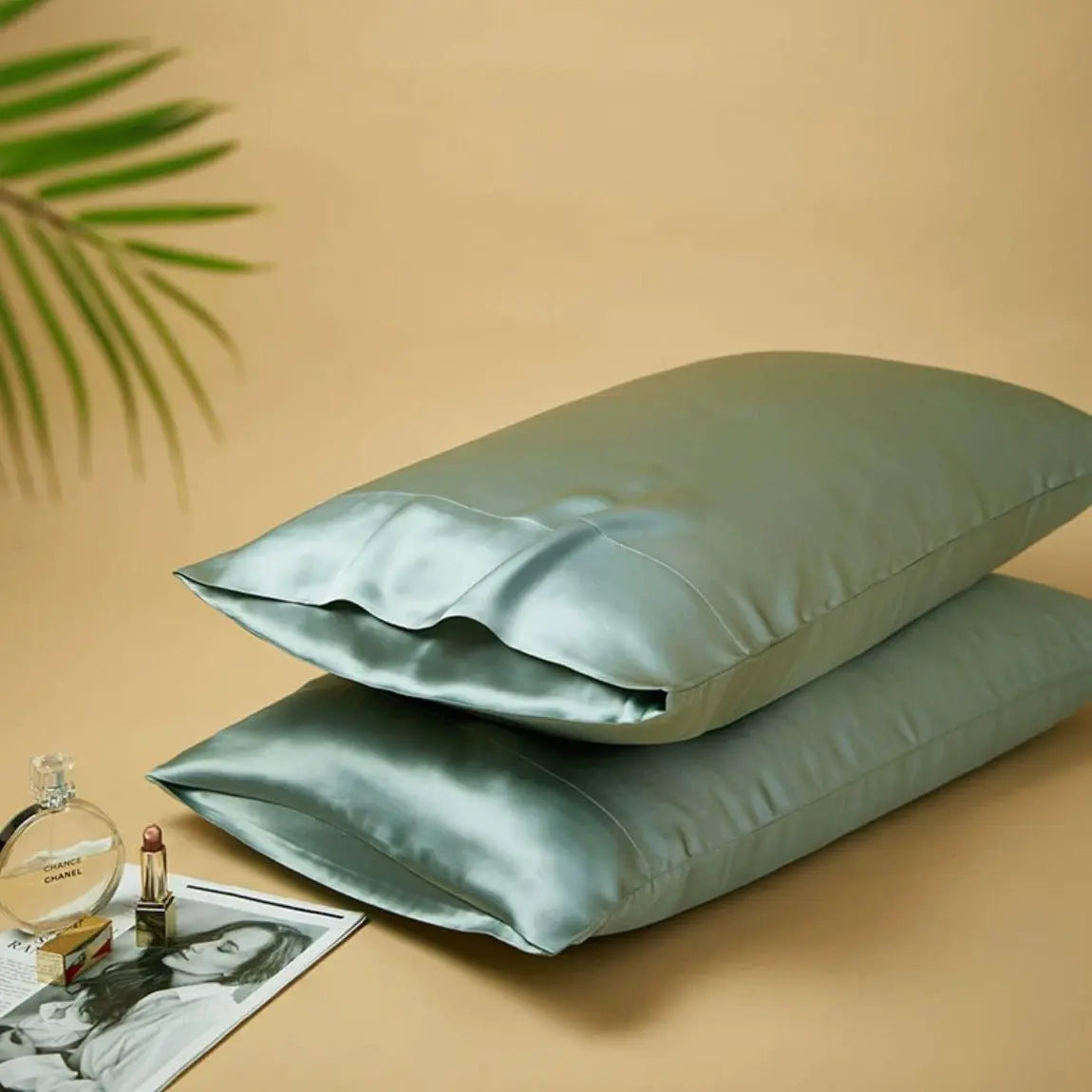 Silky Gift Box: 6A Grade 100% Organic Mulberry Silk Pillowcase Set of 2 Pcs - 30 Momme, Pure Silk on Both Sides-6