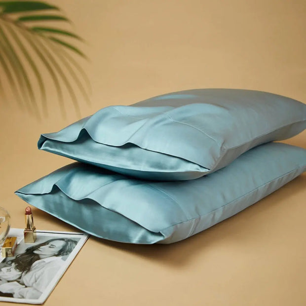 Silky Gift Box: 6A Grade 100% Organic Mulberry Silk Pillowcase Set of 2 Pcs - 30 Momme, Pure Silk on Both Sides-7
