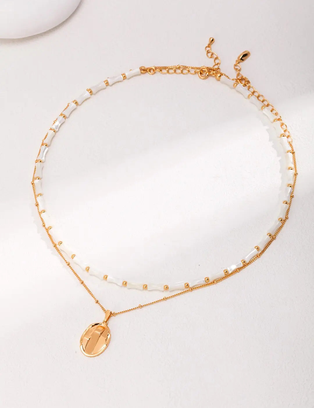 Simple Oval Pendant Necklace - Memoriex