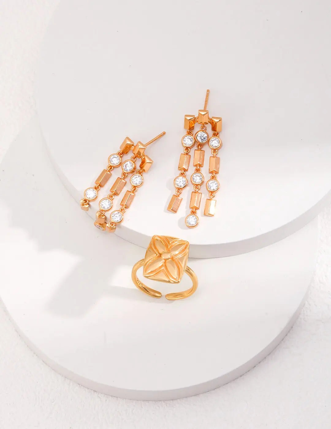 Simple Tassel Zircon Earrings - Memoriex