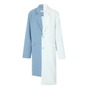 Single Breasted Color Matching Ladies Blazer Coat - Memoriex 