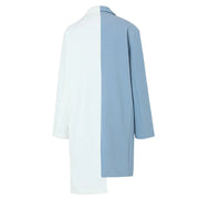 Single Breasted Color Matching Ladies Blazer Coat - Memoriex 