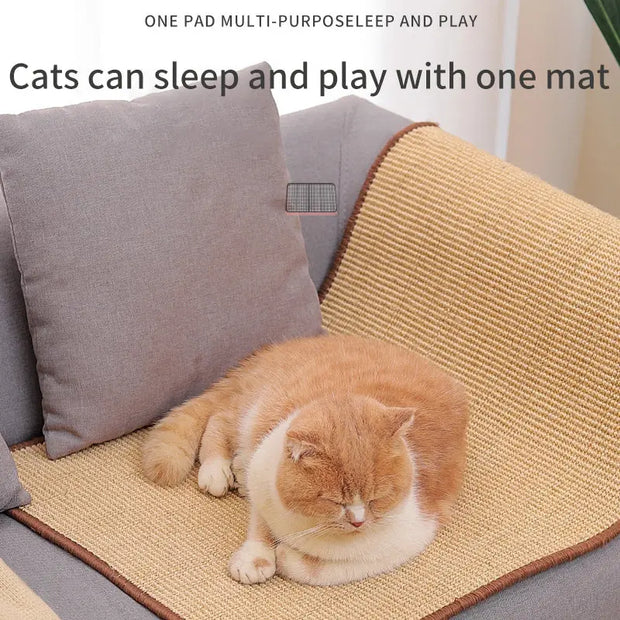 Sisal Pad Pet Cat Scratching Board To Protect The Sofa Against Cat Scratching Wear-Resistant Non-Flaking Cat Supplies - Memoriex 