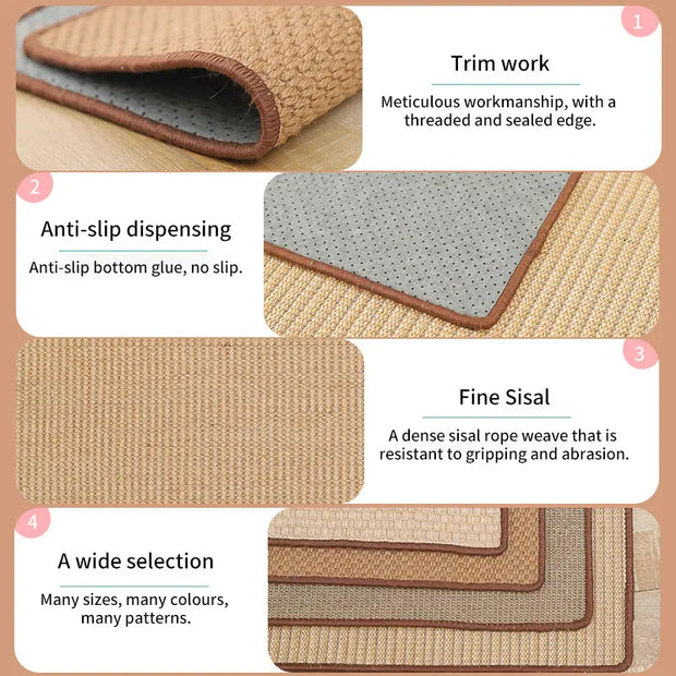 Sisal Pad Pet Cat Scratching Board To Protect The Sofa Against Cat Scratching Wear-Resistant Non-Flaking Cat Supplies - Memoriex 