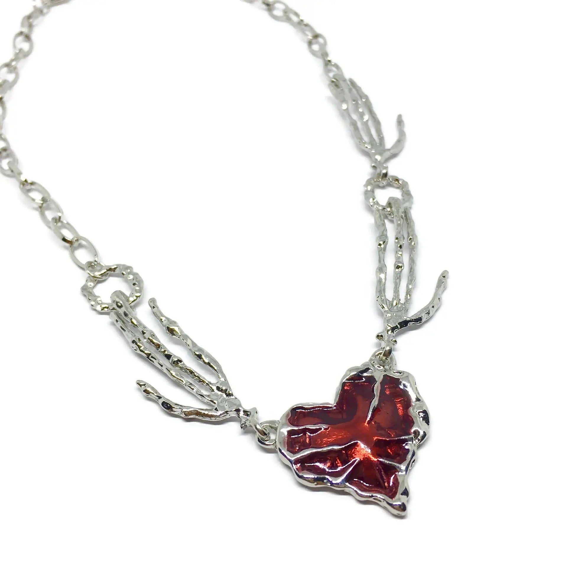 Skeleton Love Heart Necklace-1