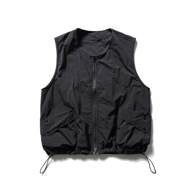 Sleeveless Jacket Outdoor Mountaineering Top Stand Collar Solid Color Casual Vest - Memoriex 