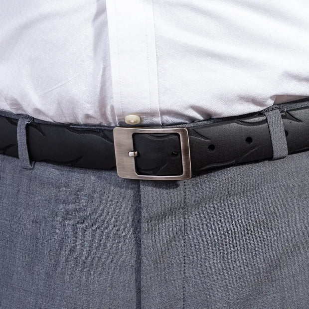 Slim Recycled Tyre Vegan Biker Belt - Memoriex 