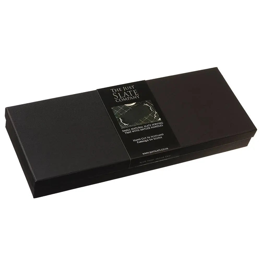 Small Slate Serving Tray with Antler Handles-0